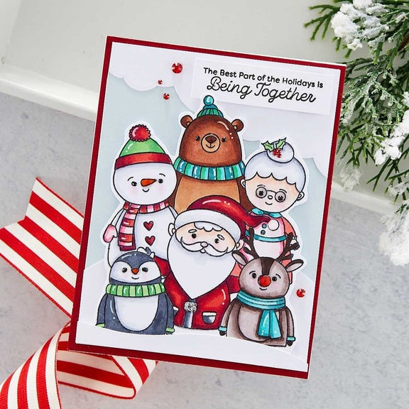 Holiday Group Hug Clear Stamp from the Tinsel Time Collection - CLEARANCE!