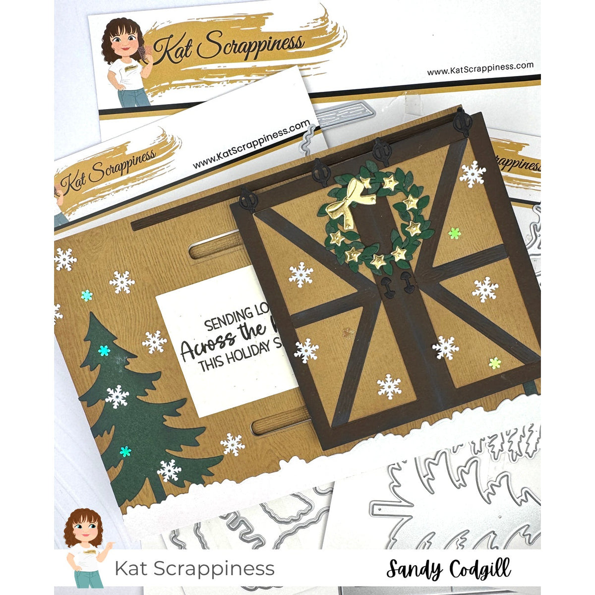 Country Christmas Barn Door Craft Dies