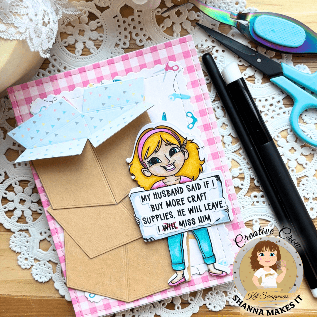 Will Work for Craft Supplies Stamp Set