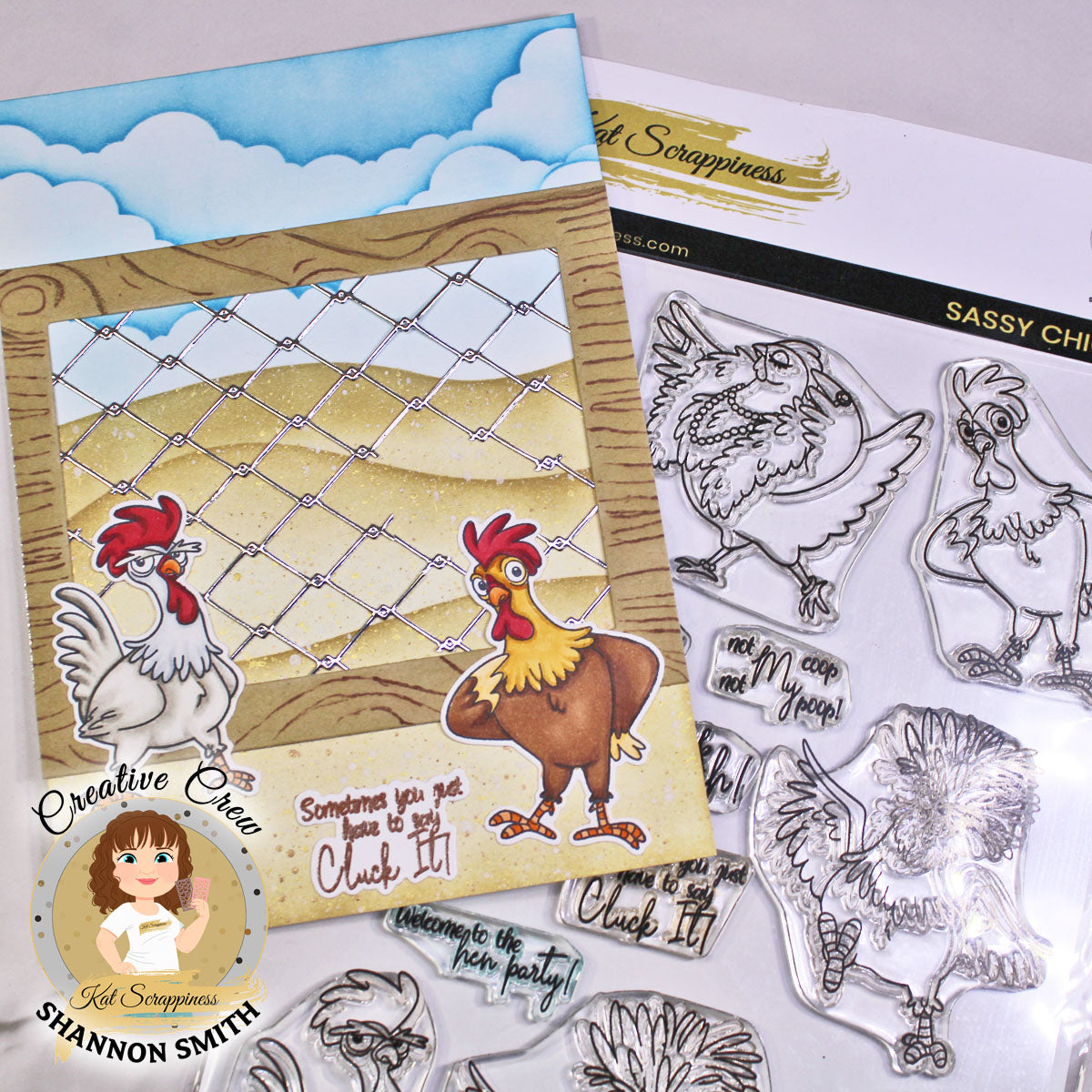 Sassy Chickens 6x8 Stamp Set