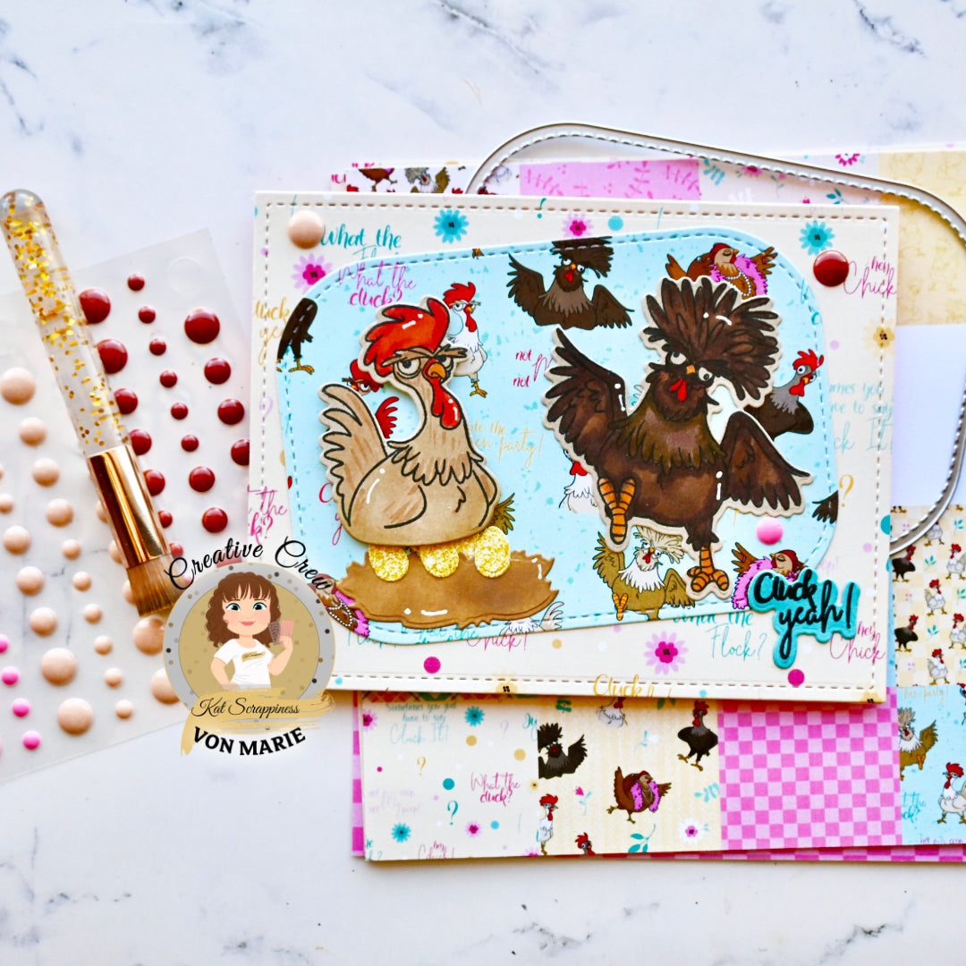 Sassy Chickens 6x8 Stamp Set