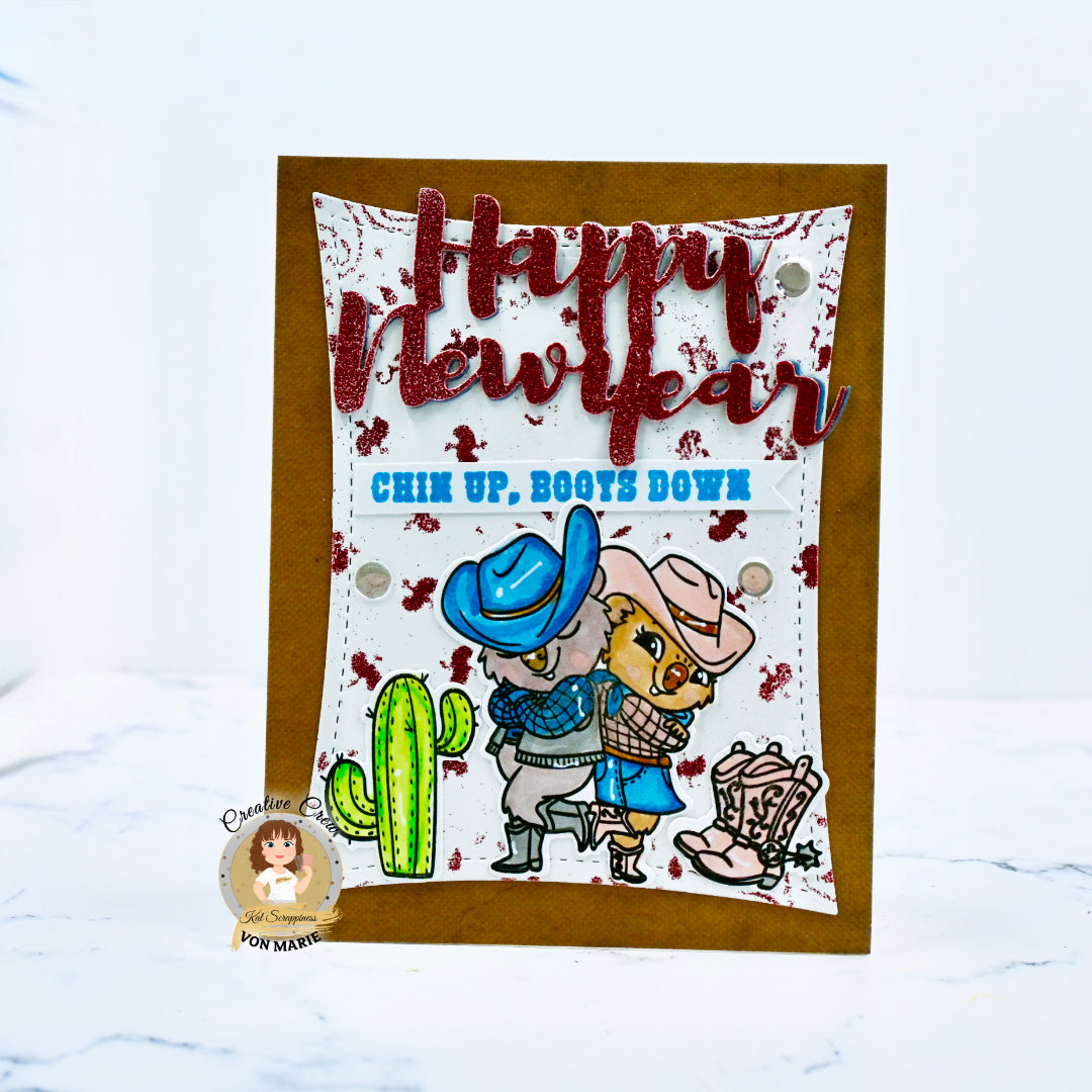 Cowboy Quokka Sentiment Stamps