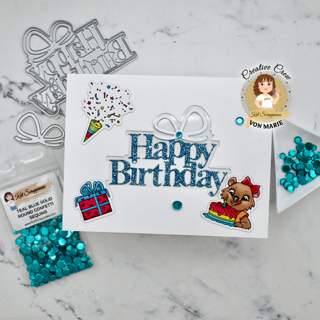 "Bow-tiful Happy Birthday" Shadow Sentiment Craft Dies