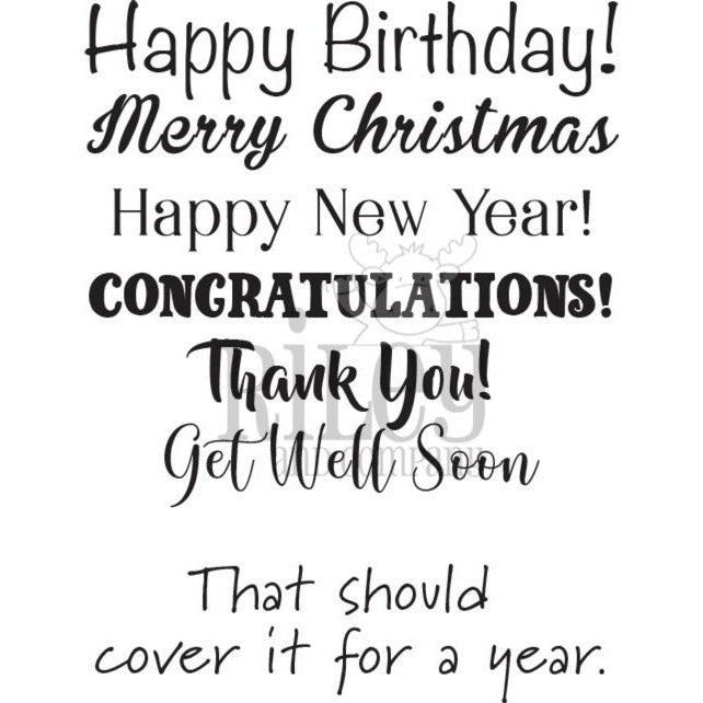 Cover it for a Year Clear Stamps by Riley & Co