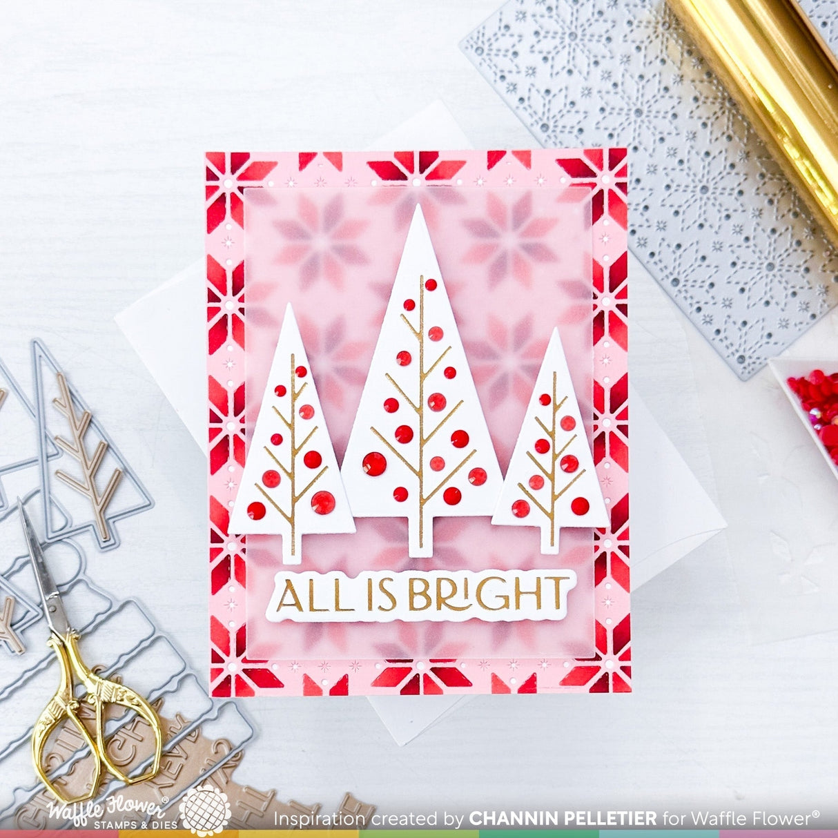 Elegant Christmas Foil Plate & Coordinating Dies Bundle