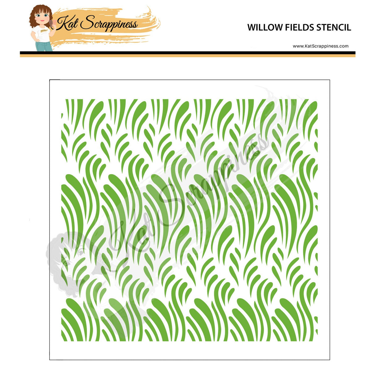 Willow Fields 6x6 Stencil