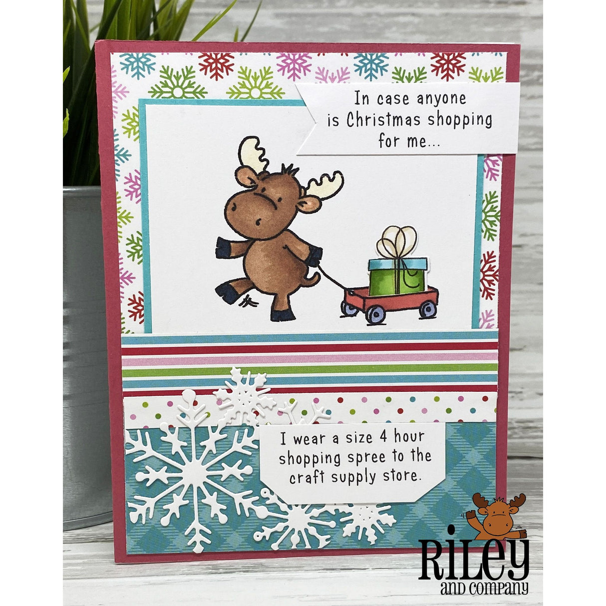 Size 4 hour Shopping Spree Clear Stamp by Riley & Co