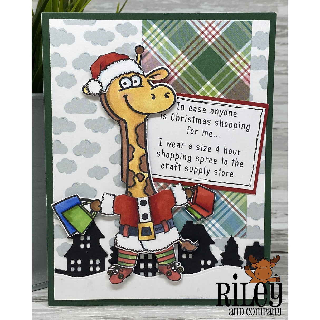 Size 4 hour Shopping Spree Clear Stamp by Riley & Co