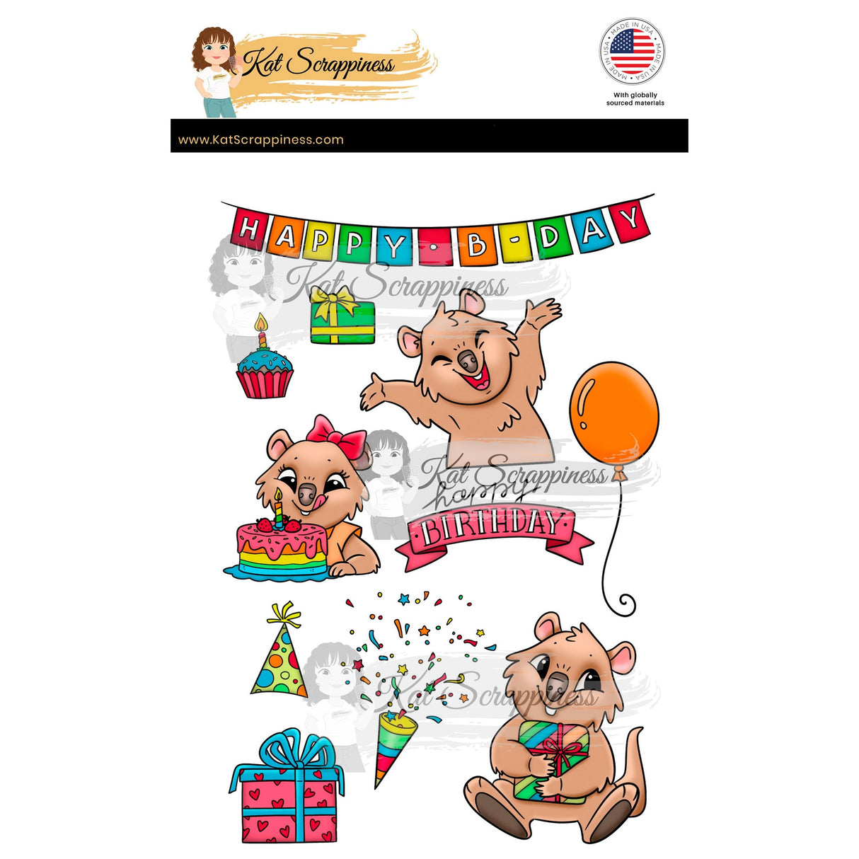 Birthday Quokka Stamp Set