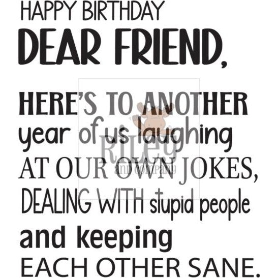 Keeping Each Other Sane Clear Stamp by Riley & Co