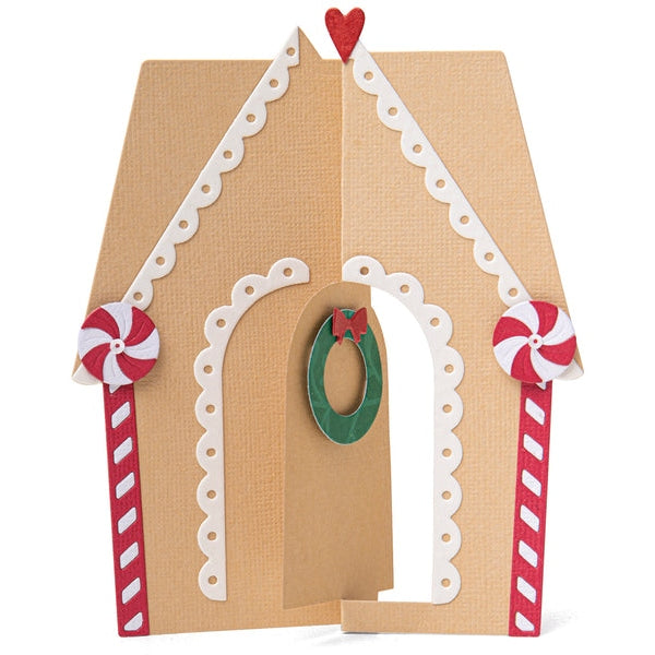Gingerbread House Card Sizzix Thinlits Dies By Jen Long
