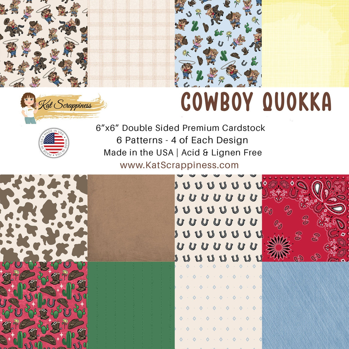 Cowboy Quokka 6x6 Paper Pad