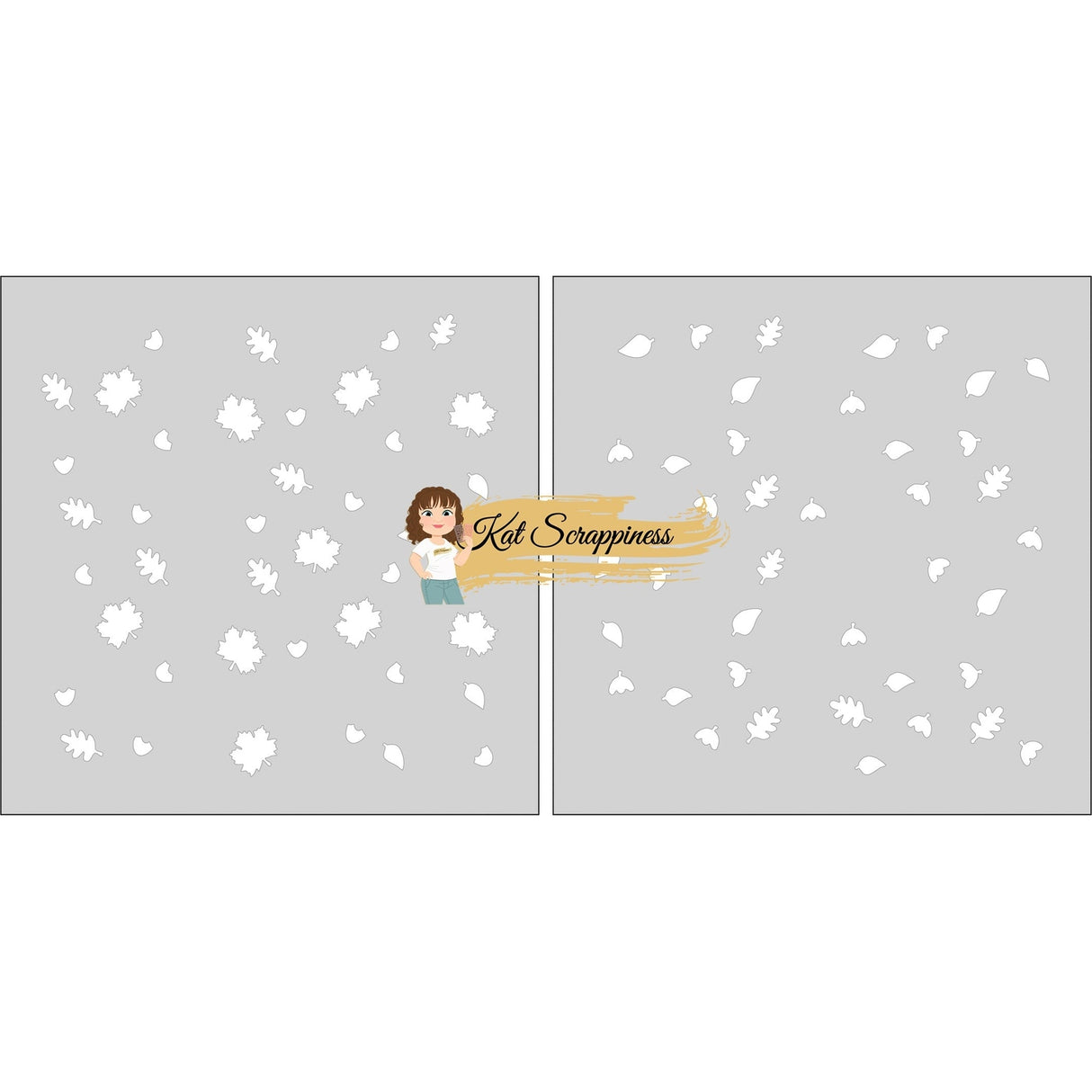 Layered Falling Leaves 6x6 Stencils 2 pk