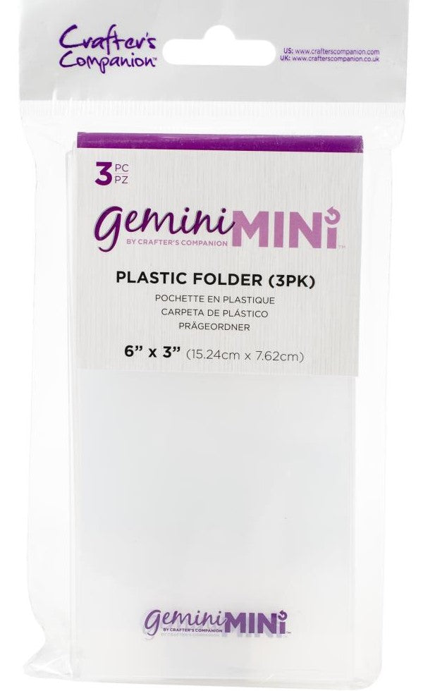 Gemini Mini Plastic Folder 6"X3" 3/Pkg