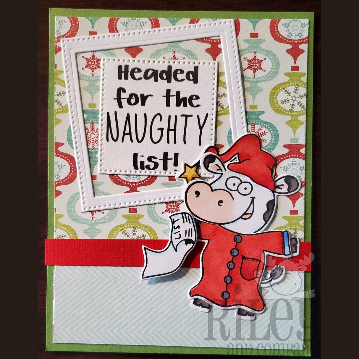 Headed for the Naughty List Cling Stamp by Riley & Co
