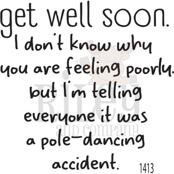 Pole-Dancing Accident Clear Stamp by Riley & Co