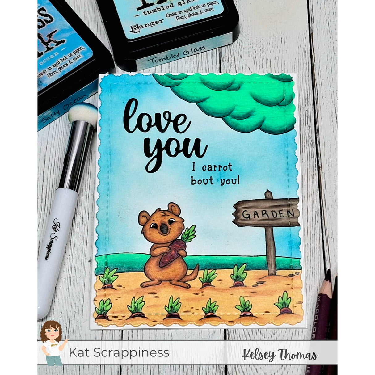 Love You Shadow Sentiment Craft Die