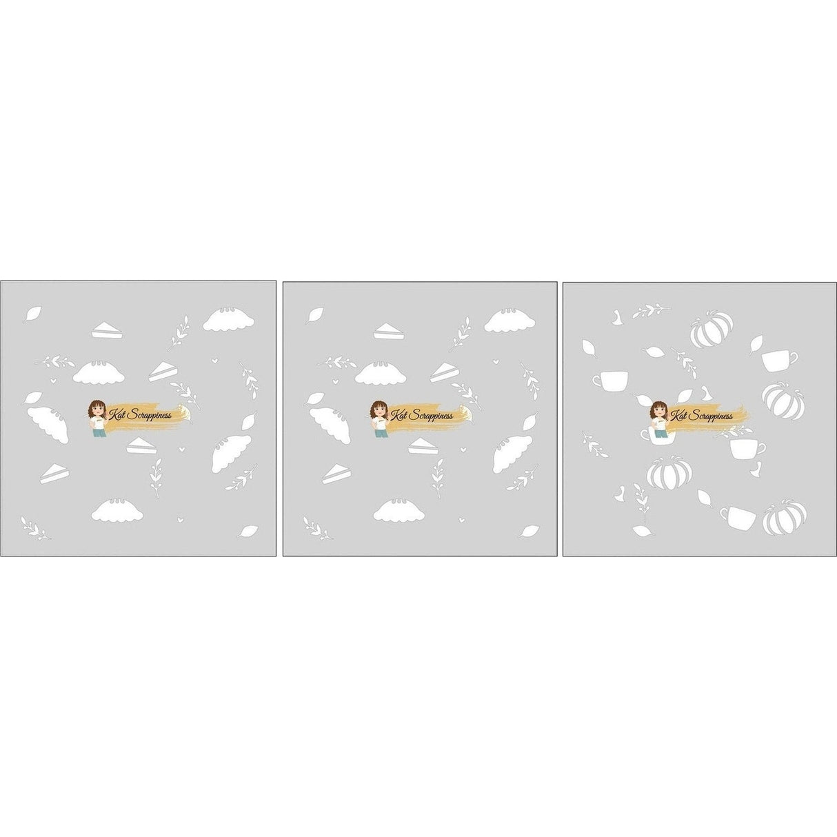 Layered Pumpkin Spice 6x6 Stencils 3pk -