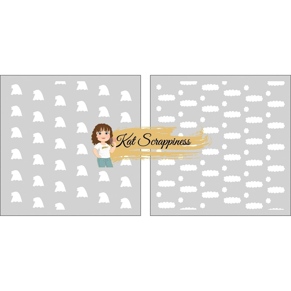 Layered Santa Hats 6x6 Stencil Set 2pk -