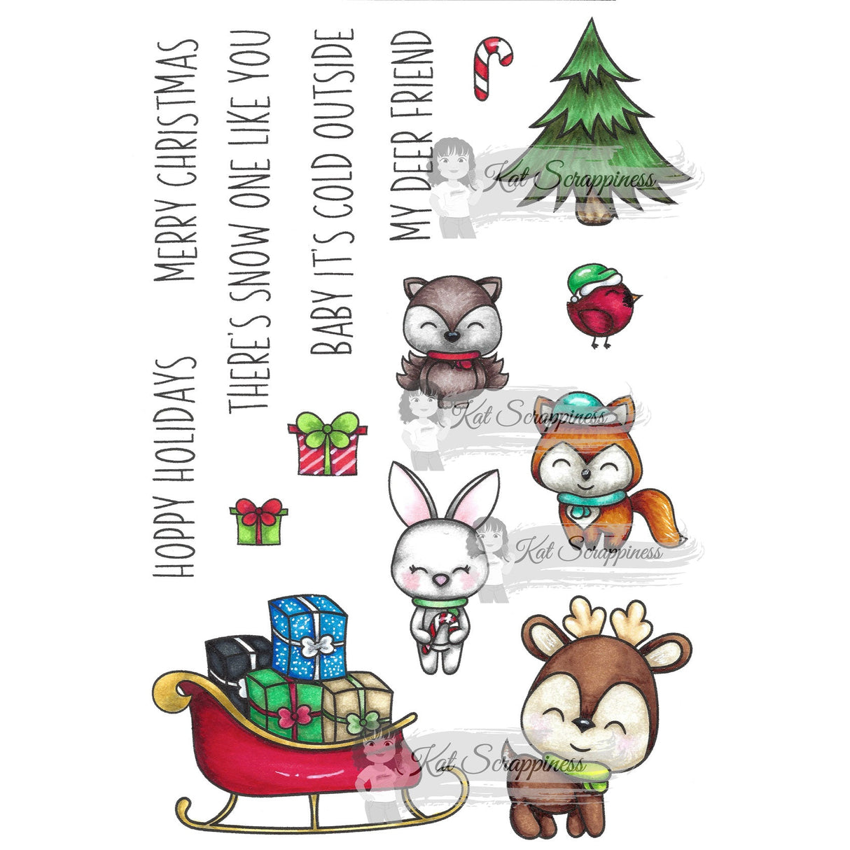 "Merry Critters" Stamp Set