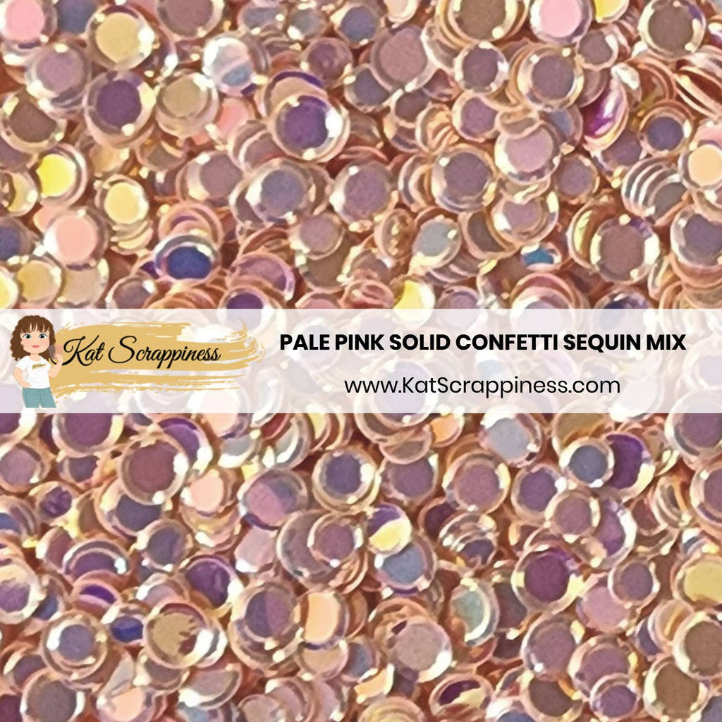 Pale Pink Solid Confetti Sequin Mix - New Release!