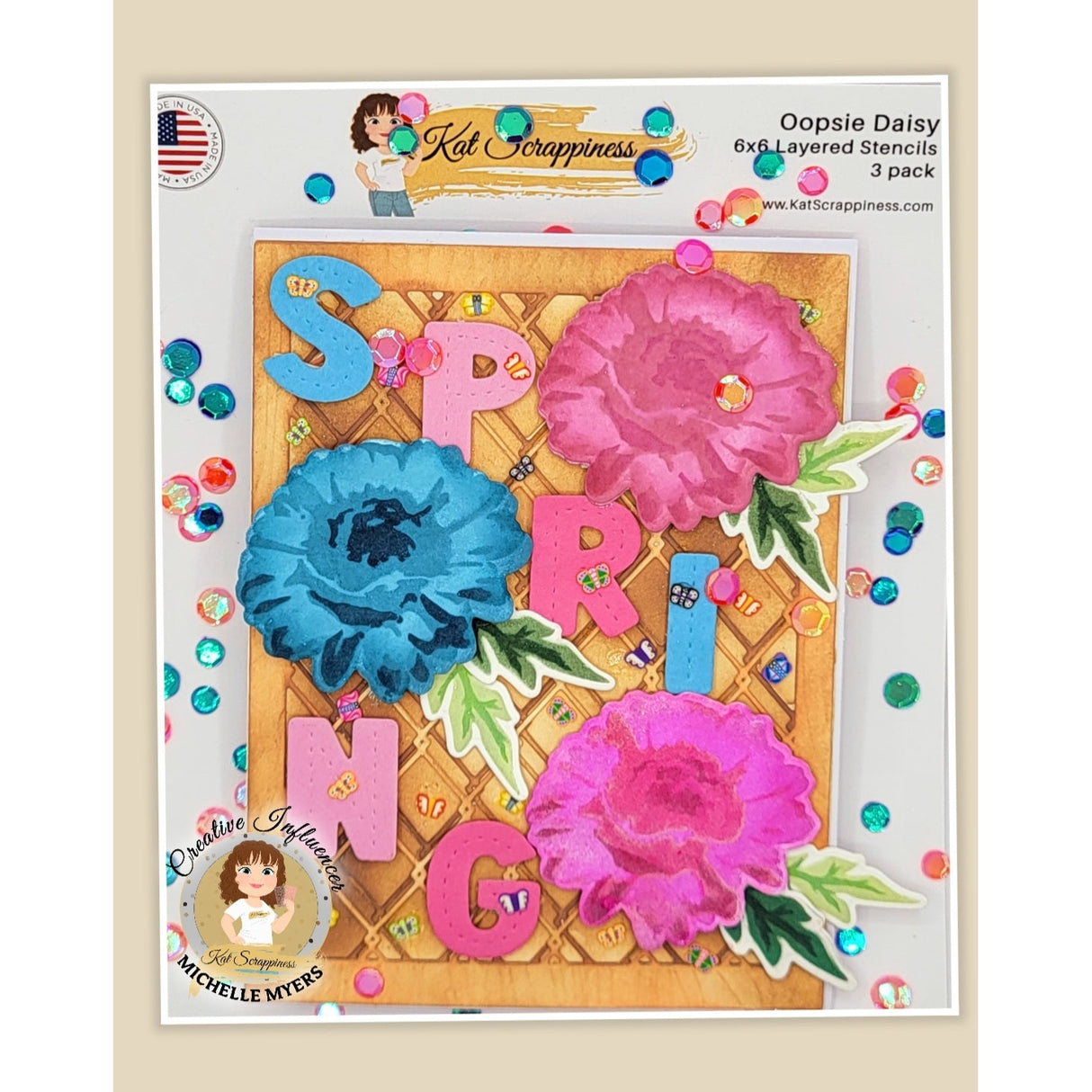 Oopsie Daisy 6x6 Layering Stencils - 3pk