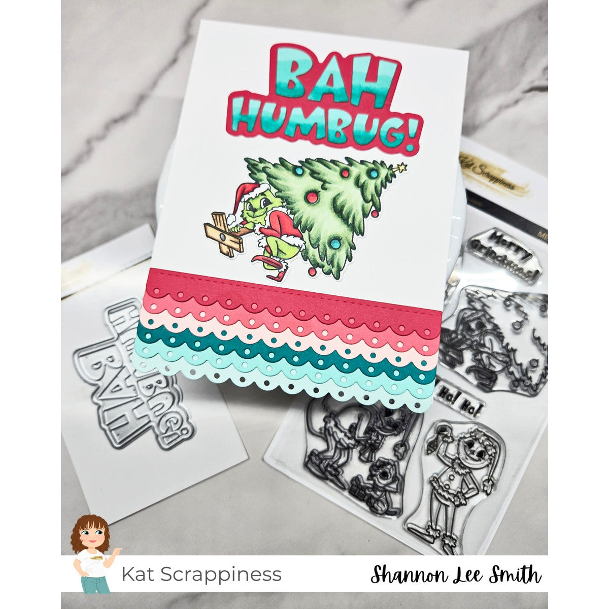 Grouchy Bah Humbug Shadow Sentiment Craft Dies