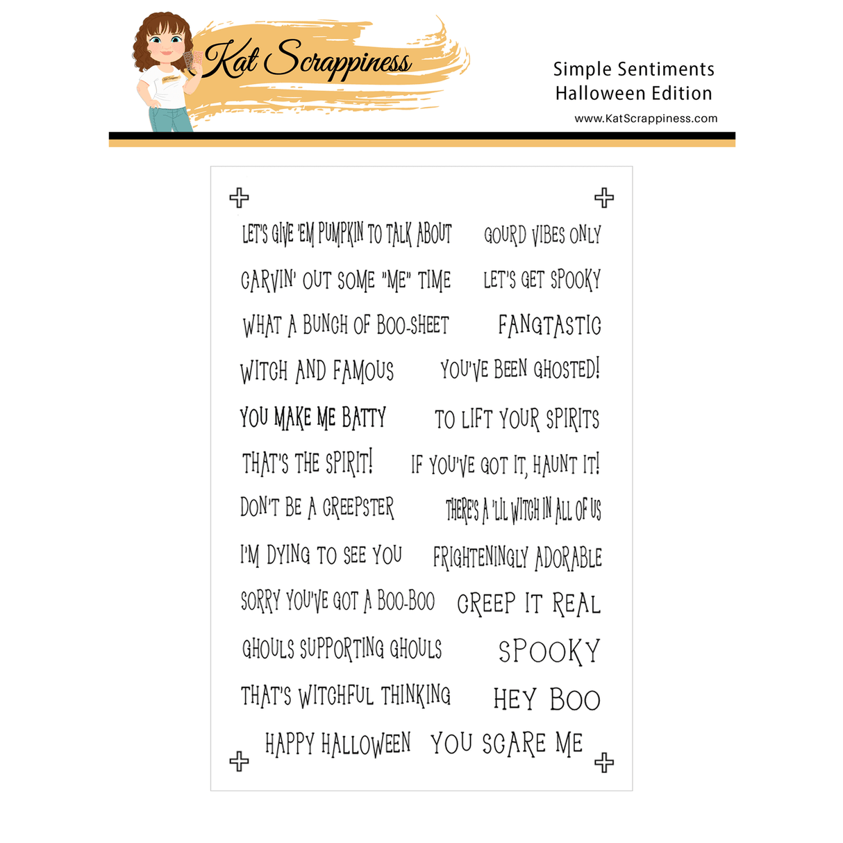 Simple Sentiments Stamp - Halloween Edition