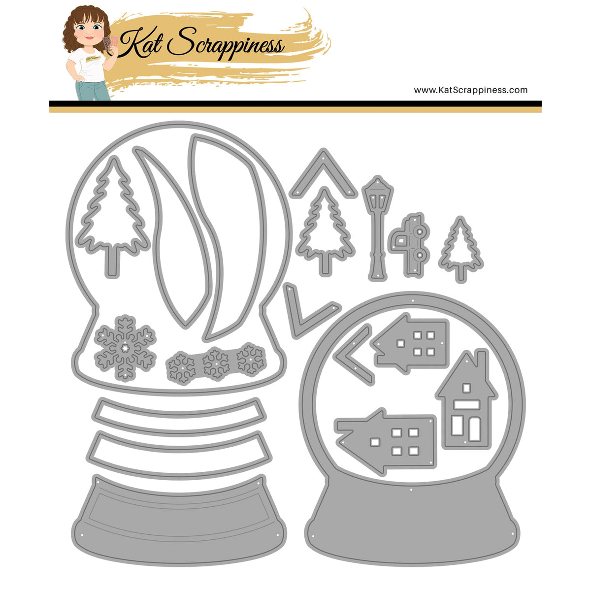 Winter Wonderland Snow Globe Shaker Craft Dies