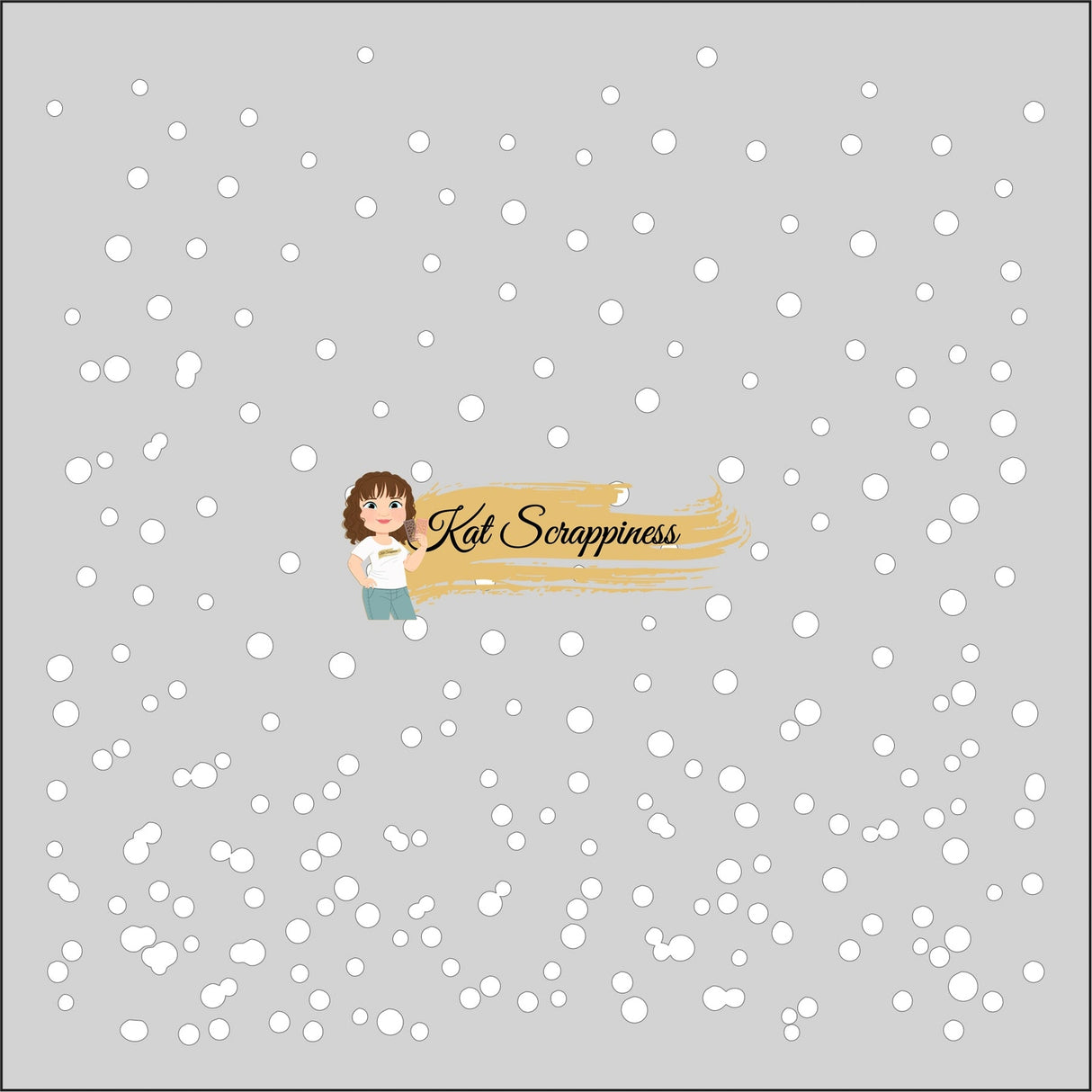 Snow Flurries 6x6 Stencil -