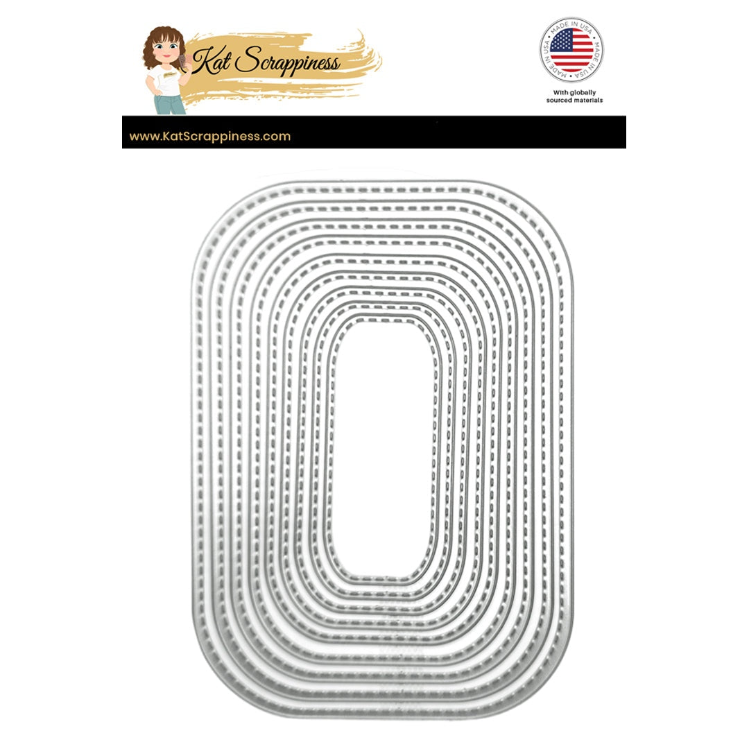 Stitched Rounded Rectangle Nesting Dies