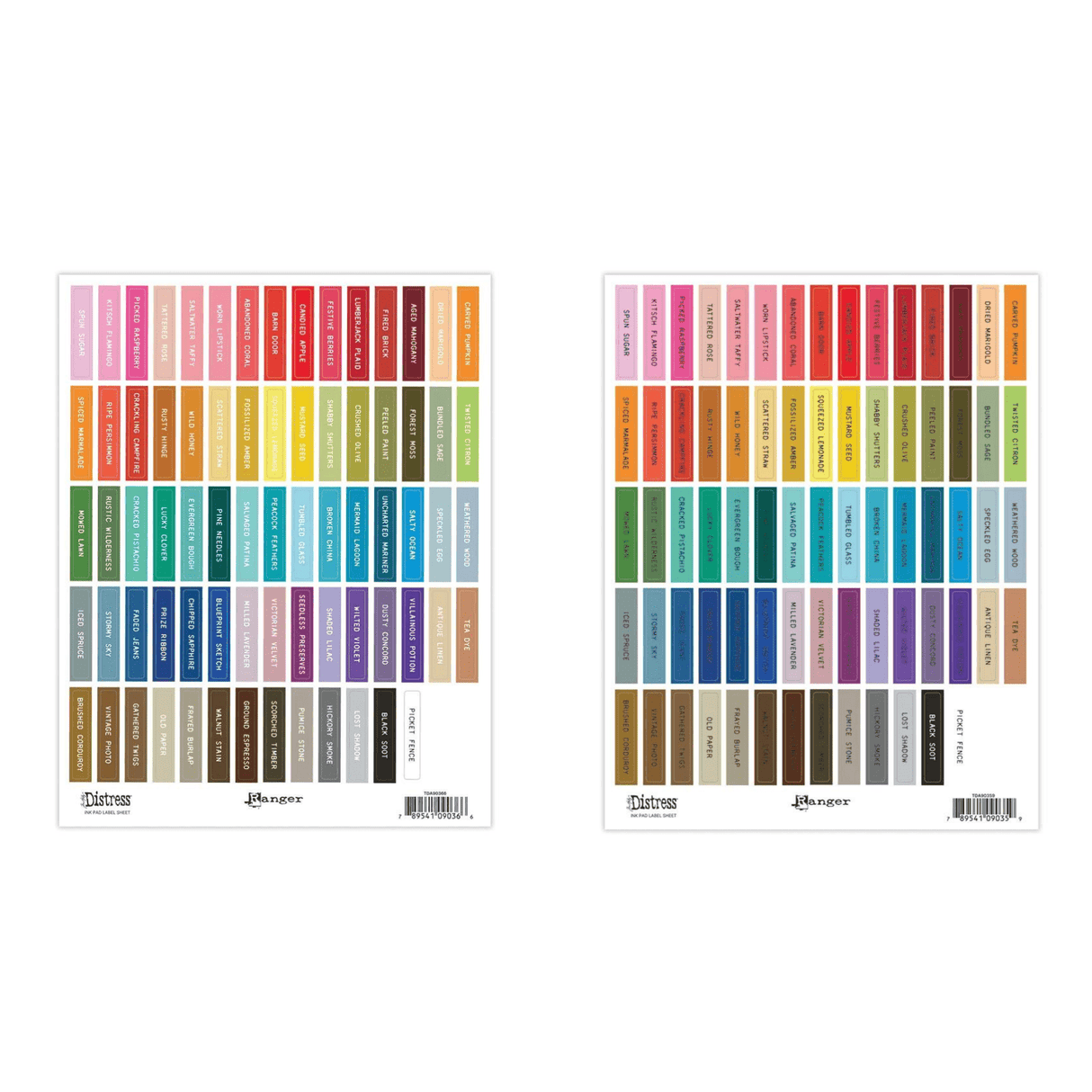 Tim Holtz Distress Ink Pad Label Sheets