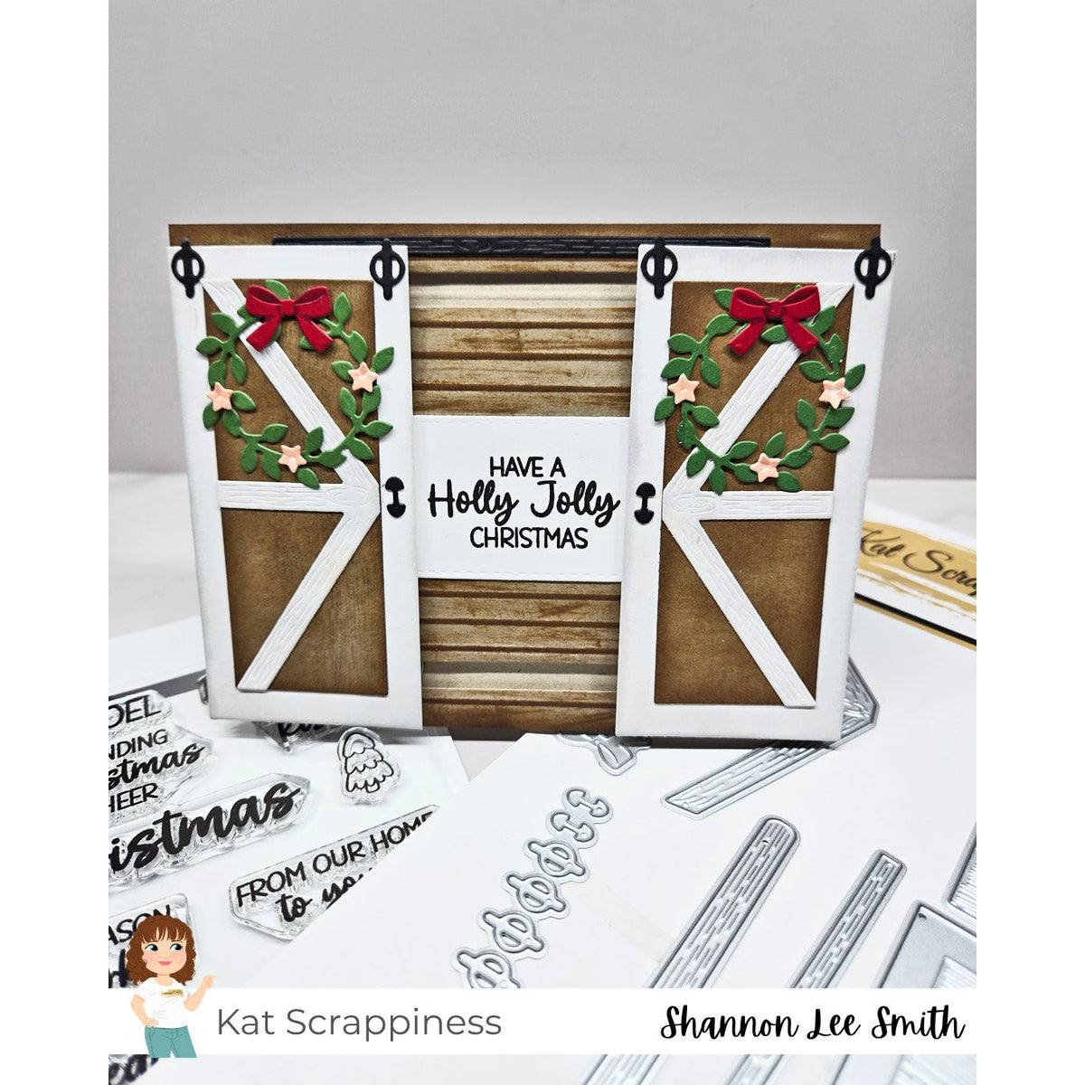 Country Christmas Barn Door Craft Dies