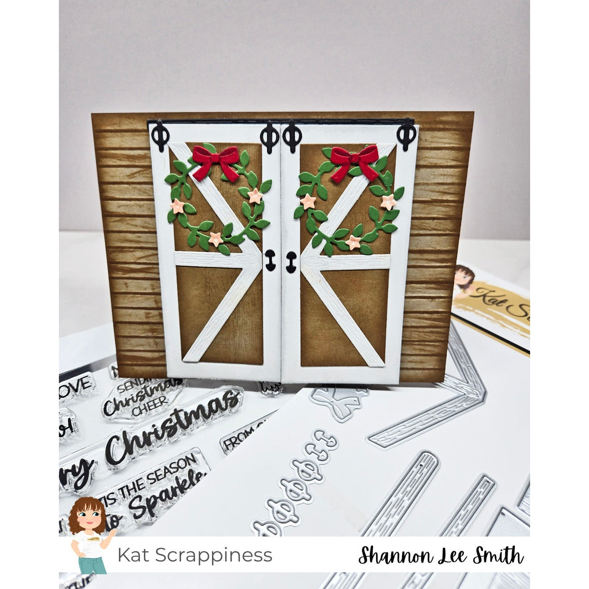 Country Christmas Barn Door Craft Dies