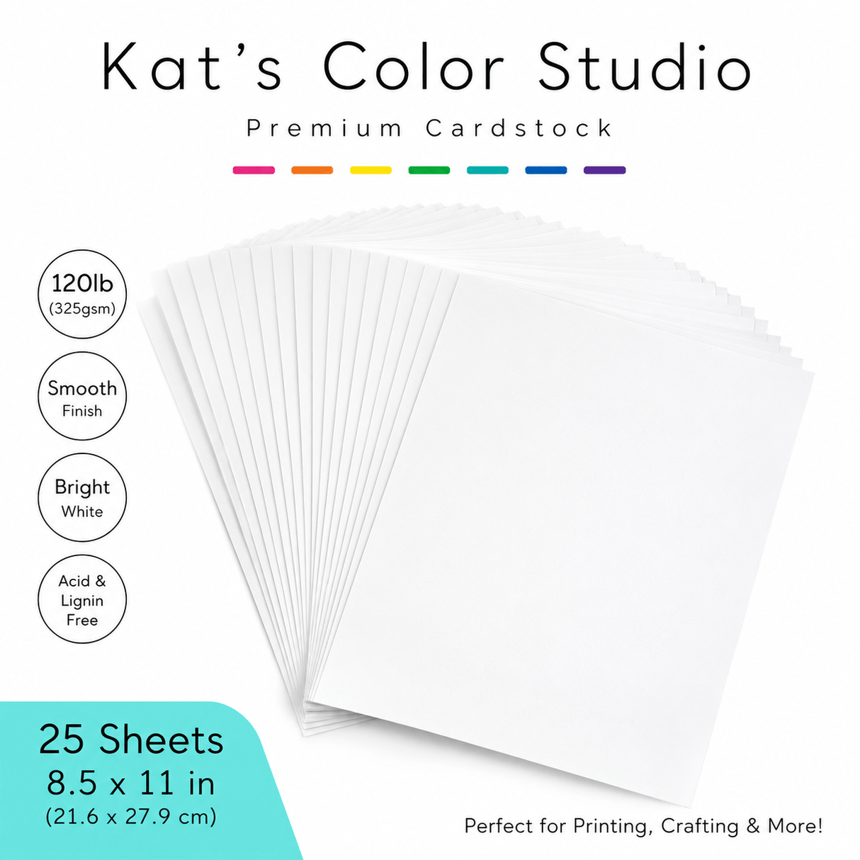 Kat's Color Studio - Premium Cardstock - Smooth Bright White 120lb