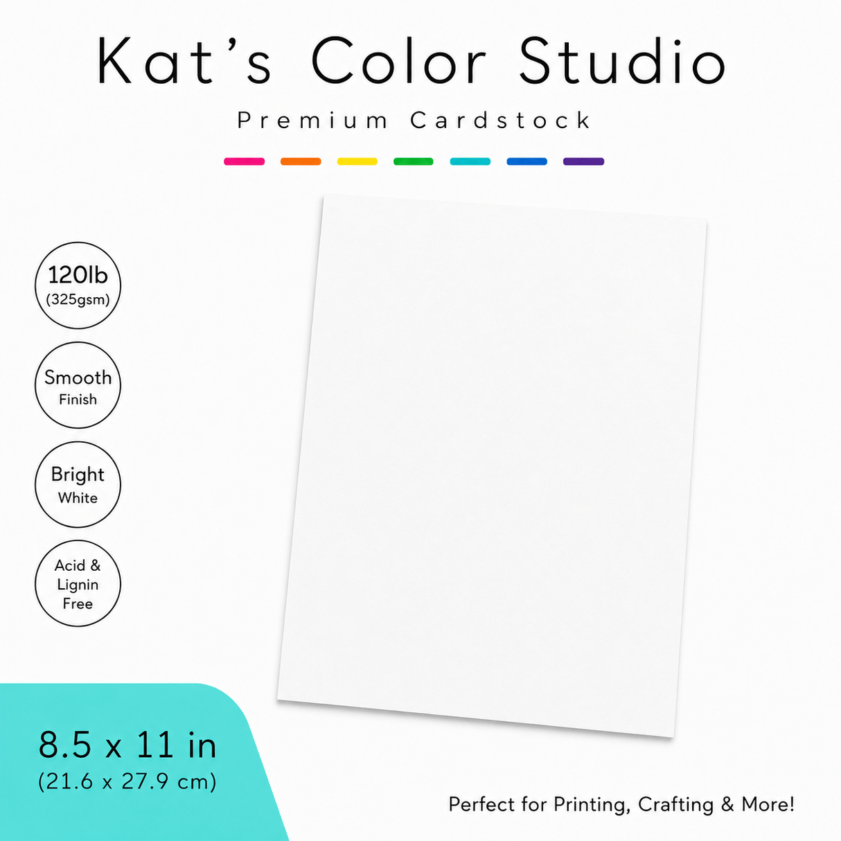 Kat's Color Studio - Premium Cardstock - Smooth Bright White 120lb