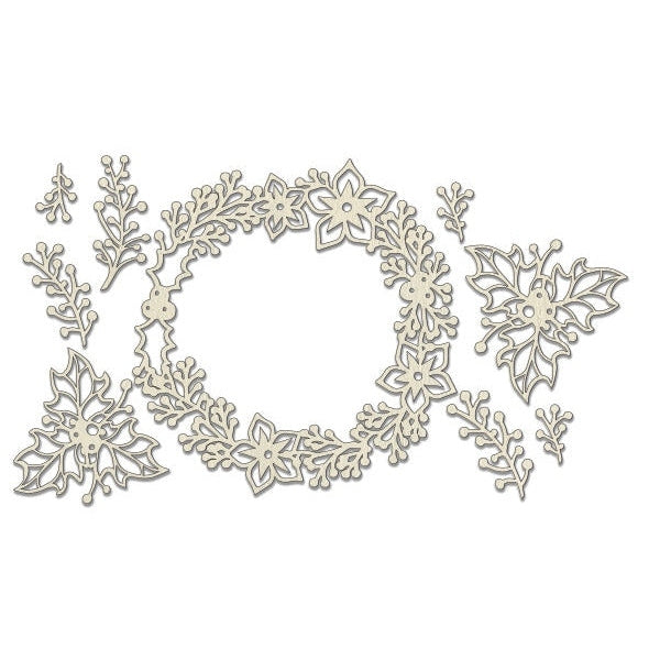 Christmas Wreath Chipboard Embellishments