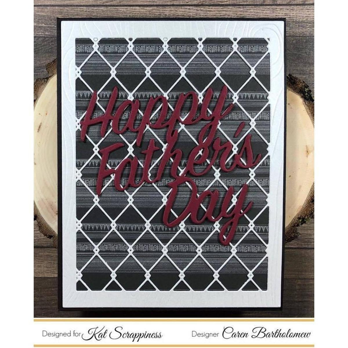 Wood Grain Framed Diamond Wire Die by Kat Scrappiness - Kat Scrappiness