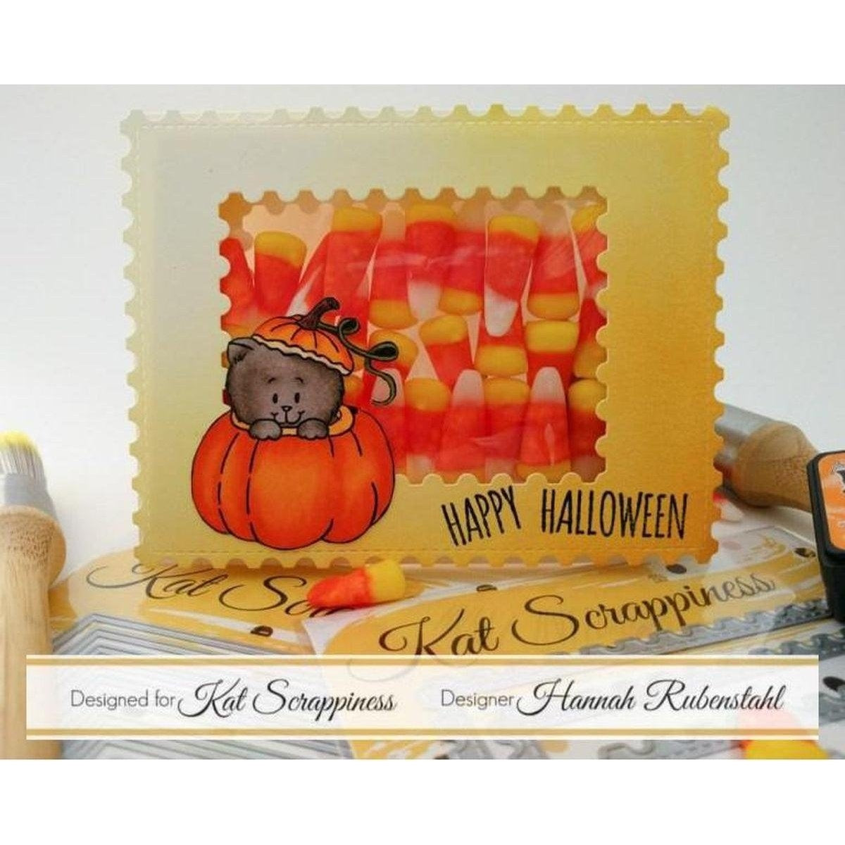 Stitched Postage Stamp Edge Rectangle Dies by Kat Scrappiness - Kat Scrappiness