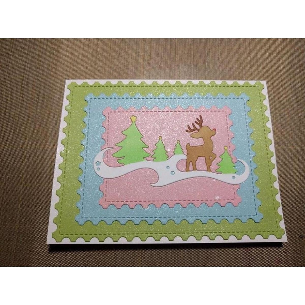 Stitched Postage Stamp Edge Rectangle Dies by Kat Scrappiness - Kat Scrappiness