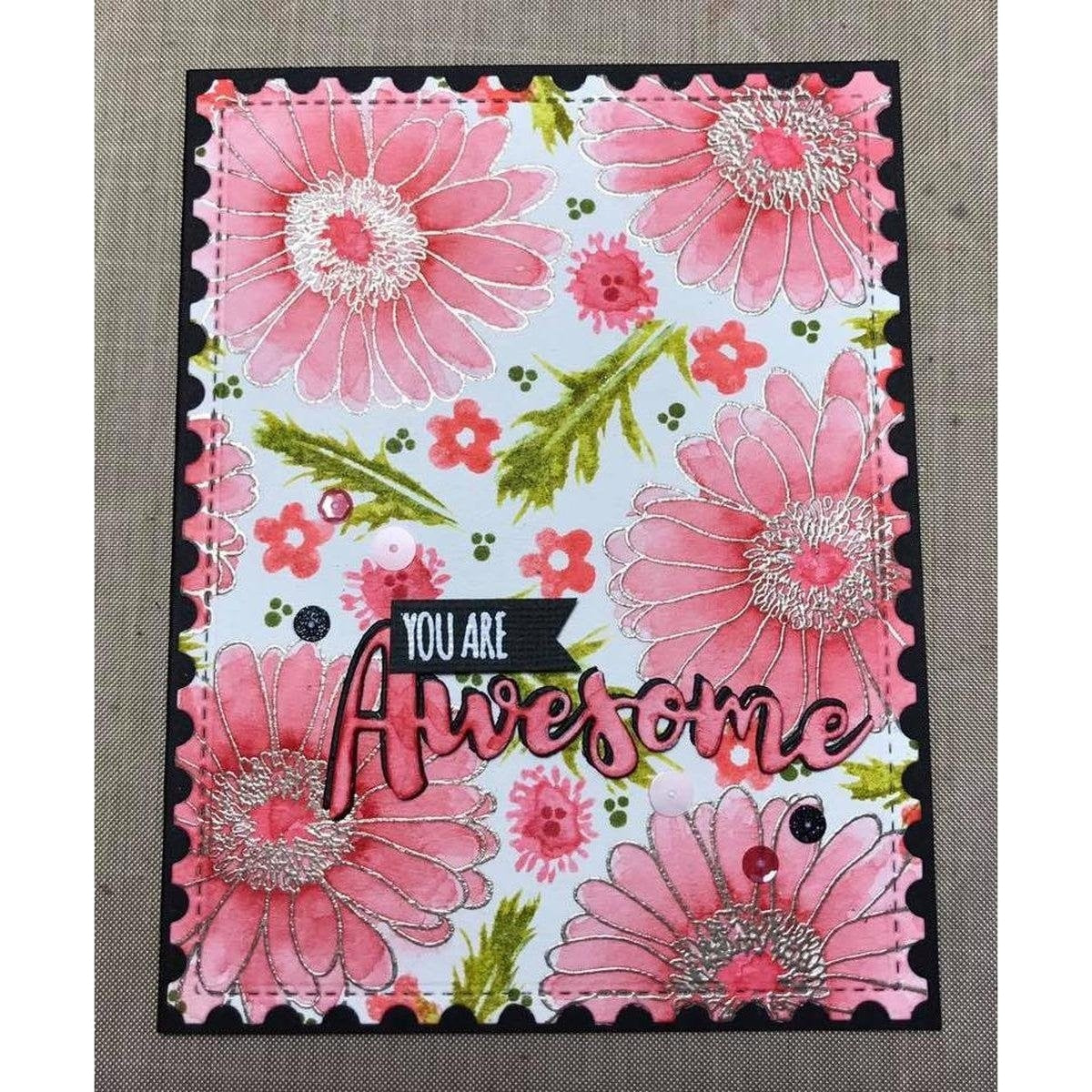 Stitched Postage Stamp Edge Rectangle Dies by Kat Scrappiness - Kat Scrappiness