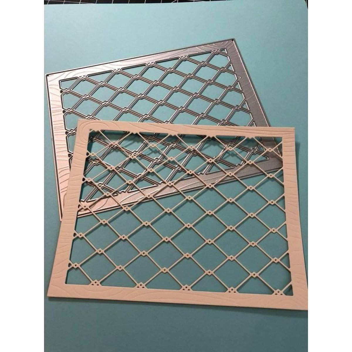 Wood Grain Framed Diamond Wire Die by Kat Scrappiness - Kat Scrappiness