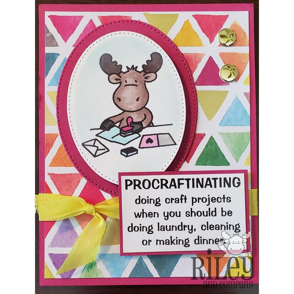 Procraftinating Cling Stamp by Riley & Co - Kat Scrappiness