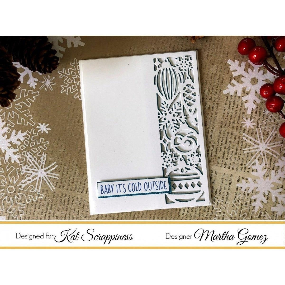 Ornament Strip Cover Plate Die by Kat Scrappiness - Kat Scrappiness