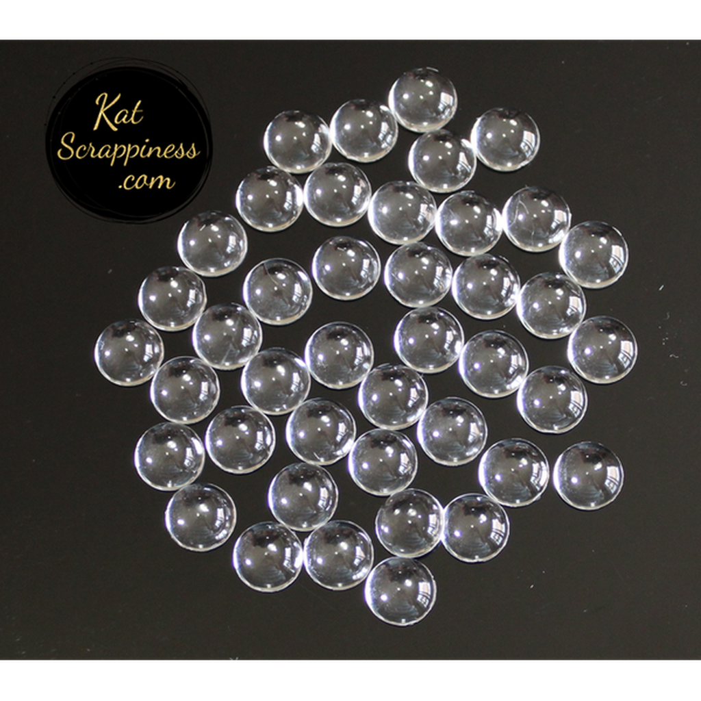 8mm Sparkling Clear Droplets (Large) - Kat Scrappiness