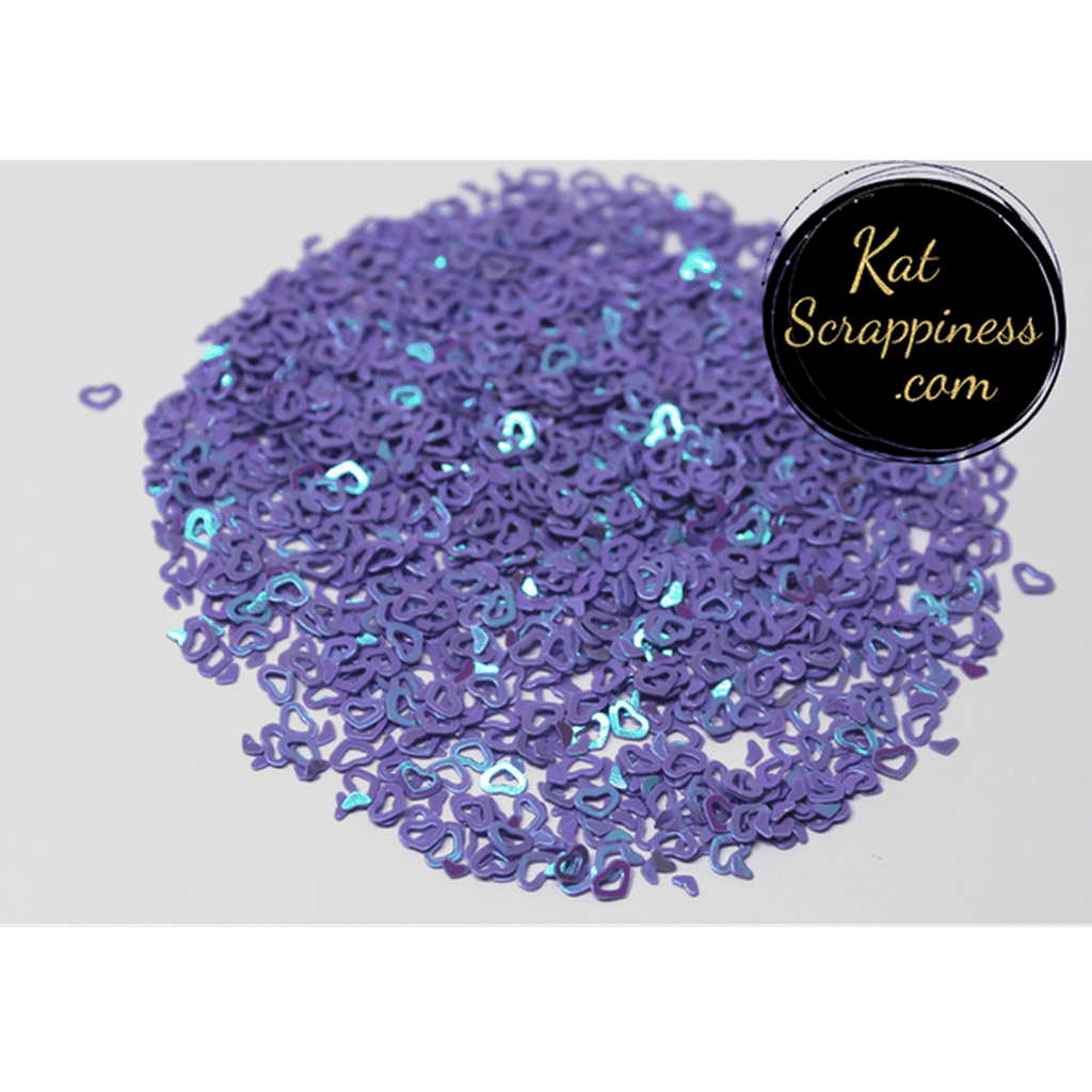 3mm Hollow Purple Heart Confetti Mix - Kat Scrappiness