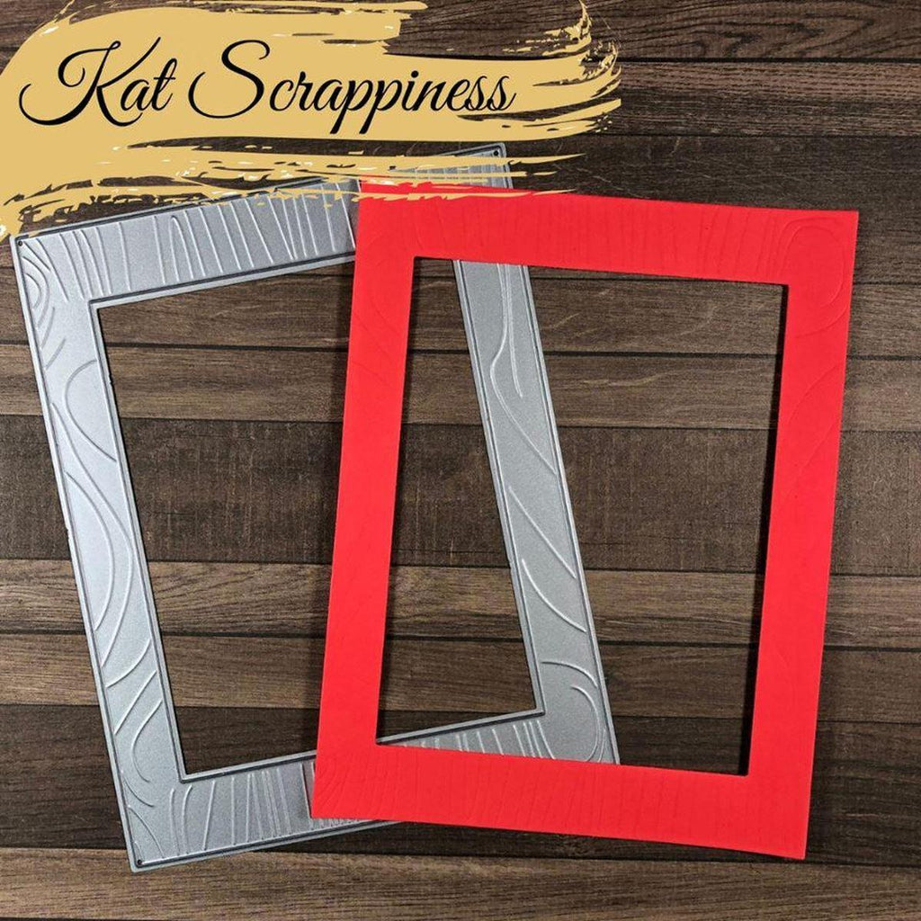 Wood Grain Frame Die by Kat Scrappiness - Kat Scrappiness