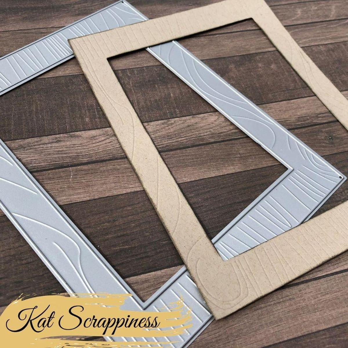 Wood Grain Frame Die by Kat Scrappiness - Kat Scrappiness
