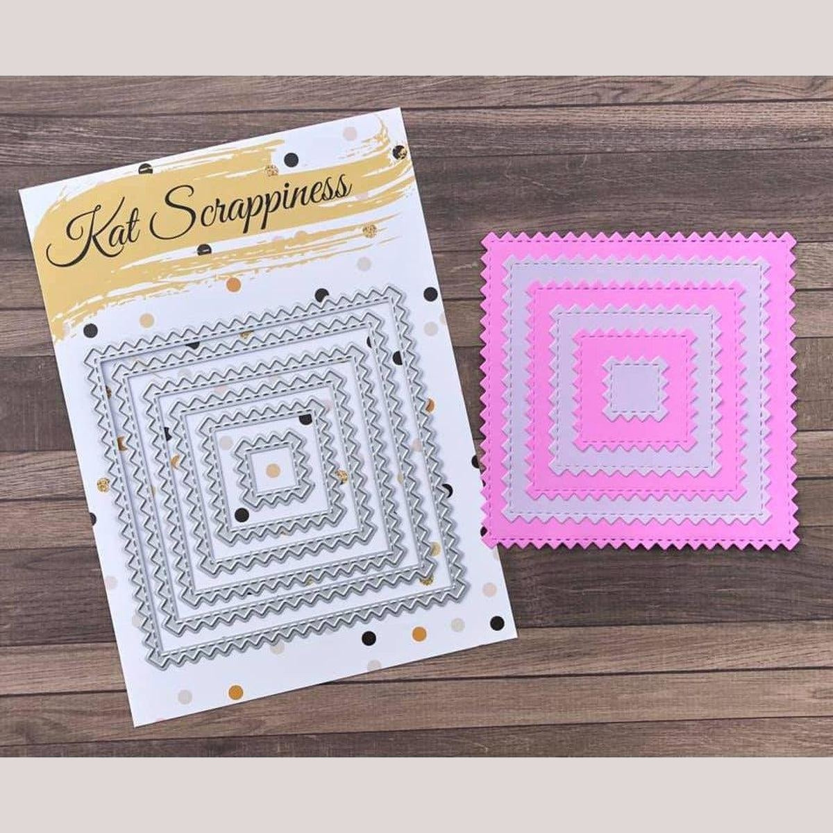 Zig Zag Square Dies by Kat Scrappiness - Kat Scrappiness