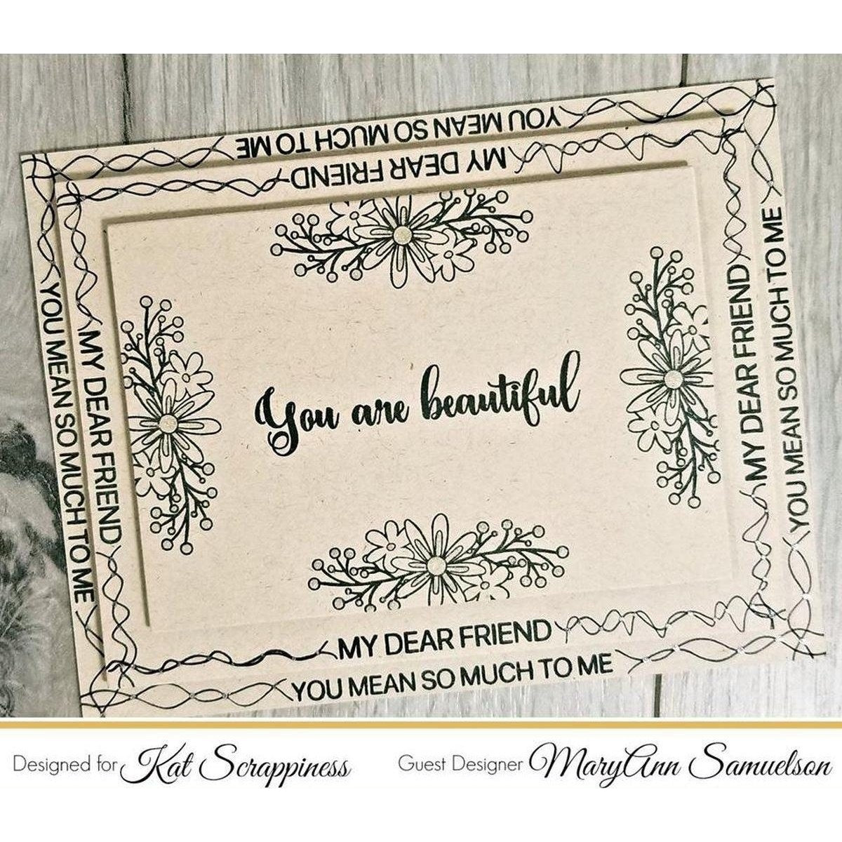 "Friendship Greetings" Stamp Set by Kat Scrappiness - Kat Scrappiness